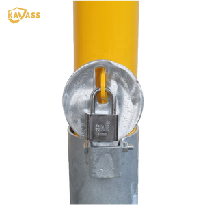 KAVASS Postes de Seguridad Metálicos Móviles de Acero para Protección de Calles, Entradas de Vehículos y Estacionamientos, con Candado, Removibles - Product Image 4