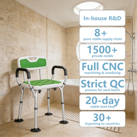 Chaise de douche en alliage d'aluminium Simplywalk 200 kg Pieds antidérapants Hôpital Adultes Personnes Support du distributeur UKCA