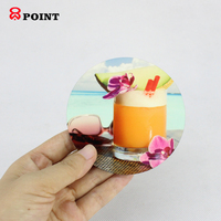 Dessous de verre ronds et personnalisés, 80*95*95mm, pour tasse à sublimation, en bois vierge