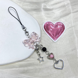 Nuovo Stile Y2K Ciondolo a Cuore con Farfalla, Cordino per Cellulare, Portachiavi Carino per Appendere il Telefono, Accessori per Chiavi e Cellulari - Product Image 4