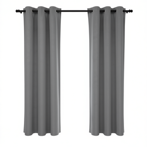Gray Velvet Blackout <b>Curtains</b> 37x63 Inches Grommet Rings <b>For</b> Home Decor <b>Living</b> <b>Room</b> Window Coverings Elegant Solid Design - Product Image 1