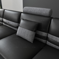 Canapé d'angle en cuir moderne en forme de U, ensemble de 7 pièces, meubles de salon, fabricants de canapés en tissu et en cuir