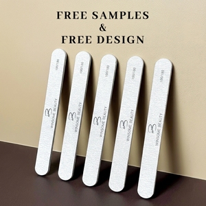Kit d'outils de manucure professionnel personnalisé avec limes à ongles droites zébrées 80/100/180 <span class=keywords><strong>grains</strong></span> et <span class=keywords><strong>lime</strong></span> polissoir durable - Product Image 4