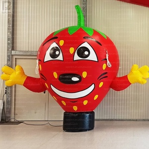 Fraise géante gonflable lumineuse LED de 3 m, personnalisable avec logo, pour festival des fruits, décoration d'événements, ferme - Product Image 2
