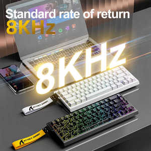 Clavier mécanique filaire RGB Attack Shark X68HE avec interrupteurs magnétiques IFLogo RT 0.01mm, sélection de mode + plaque arrière pour le gaming et l'ordinateur de bureau (version anglaise) - Product Image 4