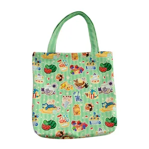 Tote çanta özel baskı çok renkli pamuk gibi malzeme 2020 anime alışveriş çantası