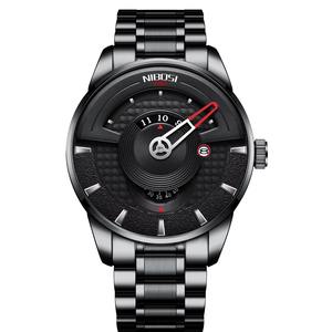 Drioshipping lujo hombres de acero inoxidable cuarzo reloj de pulsera ventana de cristal elegante negocios Relojes Hombre Ronda - Product Image 5