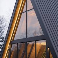 Maison préfabriquée en forme de A, cabane modulaire triangulaire, maison mobile portable, mini-maison préfabriquée pour habitation, vacances, Airbnb, usage en station balnéaire