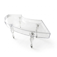 Mesa de Comedor Transparente de Acrílico Transparente para Hotel, Múltiples Formas para Banquetes, Bodas y Eventos