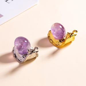 Adorno de <span class=keywords><strong>Caracol</strong></span> de Amatista Brasileña al por Mayor, Piedra Rodada Natural de Cuarzo para Decoración del Hogar u Oficina - Product Image 3