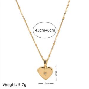 Colliers tendance 2026 avec pendentif photo, bijoux hypoallergéniques en acier inoxydable 316L plaqué or PVD 18 carats pour femmes - Product Image 3