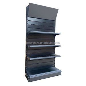 Estante de góndola de <span class=keywords><strong>4</strong></span> capas, estante de exhibición de supermercado con ganchos, logotipo personalizado disponible para uso en tienda - Product Image 3