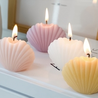 Bougie parfumée artisanale en forme de coquillage en cire de paraffine, cadeau d'anniversaire, nouveauté, bougie parfumée