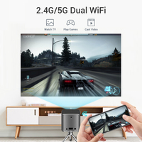 HOTACK Super Mini Smart DLP Proyector, projecteur de cinéma portable pour l'extérieur, home cinéma, projecteur sans fil Android Pico à courte focale