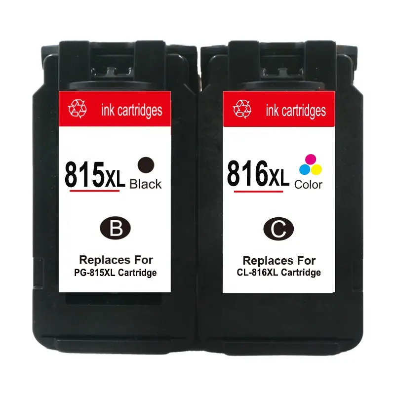 Cartuccia d'inchiostro rigenerata Hicor PG-815 XL CL-816 XL colore nero compatibile per stampante Canon Pixma PG 815 CL 816 inchiostro
