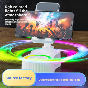 Soporte de Teléfono Portátil Giratorio 360 Grados para Altavoz Bluetooth, <span class=keywords><strong>Mini</strong></span> Batería Externa Flexible con Luz Ambiental - Product Image 2