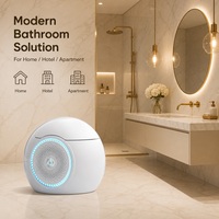 WC intelligent de luxe avec cuvette en céramique, chasse d'eau à capteur au pied, siège chauffant, stérilisation plasma, installation au sol, siphon en S, garantie 3 ans