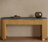 Console de rangement en bois massif Finnley, style américain traditionnel, avec tiroirs, pour entrée ou salon