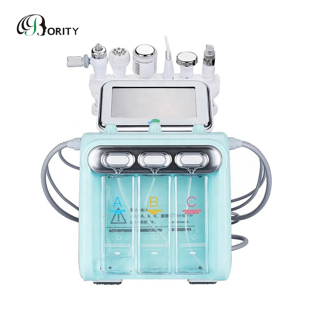 Máquina de ultrasonido facial 6 en 1, máquina de belleza y cuidado personal, nueva, pequeña burbuja, Hidra oxígeno