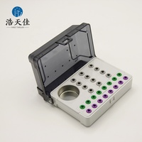 Boîte de désinfection en alliage de titane de qualité aéronautique pour dispositifs d'implantation et outils de fixation à vis, en promotion