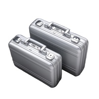 Caja de Almacenamiento Rectangular de Aleación de Aluminio con Cerradura de Contraseña, Estuche para Instrumentos, Caja de Herramientas, Maletín, Estuche para Computadora, Cierre con Pestillo