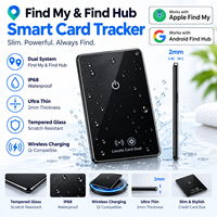 Carte de localisation GPS Find My Google Find Hub Smart Tracker, certifiée MFi, en verre trempé, double système, portefeuille fin, pour bagages