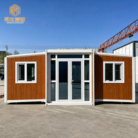 Maison mobile modulaire de luxe de 2 à 3 chambres, 20 pieds et 40 pieds, extensible, en panneaux sandwich, pour hôtels et villas