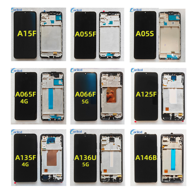 Original Replacement for Samsung A15 A16 A26 A34 A35 A30 A30S A50 A51 A52 A70 A72 Screen A15 Lcd Screen Display Oled with Frame