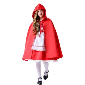 Costume d'Halloween de la Petite <span class=keywords><strong>Rouge</strong></span> à Capuche pour filles, robe de princesse pour enfants, déguisement pour bal masqué, performance de conte de fées, fête - Product Image 4