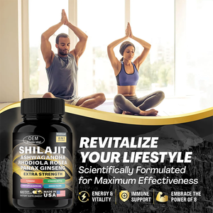 OEM grosir suplemen Herbal ekstrak Shilajit kapsul Ginseng kunyit Ashwagandha - Product Image 6