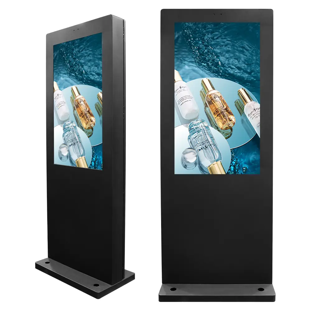Double side available direct sunlight readable lcd display weatherproof outdoor digital signage touchscreen