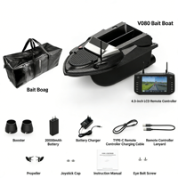 Bateau à appâts télécommandé Flytec V080 800M 3KG 180 points GPS Retour automatique Sonar GPS Détecteur de poissons 12V