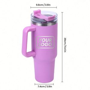 Custom Logo Vacuum 1200ml Travel <b>Coffee</b> Mug Insulated Double Wall Wholesale Stainless Steel 40oz Tumbler with Handle - Product Image 2