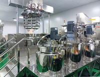 Fabrication de cosmétiques émulsifiant industriel de slime d'escargot homogénéisateur sous vide mélangeur crème de beauté dentifrice faisant la machine