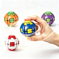 Toupie anti-stress à pression, 4 couleurs, boîte de présentation 24 pièces, pour soulager le stress, entraînement de la concentration, portable, cadeau pour enfants, adolescents et adultes