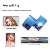 Layar Splicing Multi-Panel pemutar iklan, layar LCD Video 2x2x3 HD dalam ruangan 55 inci dengan Bezel 0.88mm sempit