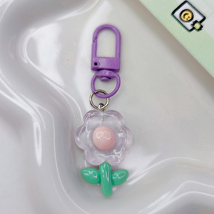 Vintage Sunflower Pendant Keychain with Pentagram Design Custom Kawaii Fancy Candy Color Acrylic <b>Charm</b> for Gift - Product Image 2