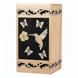 Urnes en bois en gros Boîte pour cendres adultes Urnes de crémation en bois pour hommes et femmes Urnes décoratives à bas prix - Product Image 1