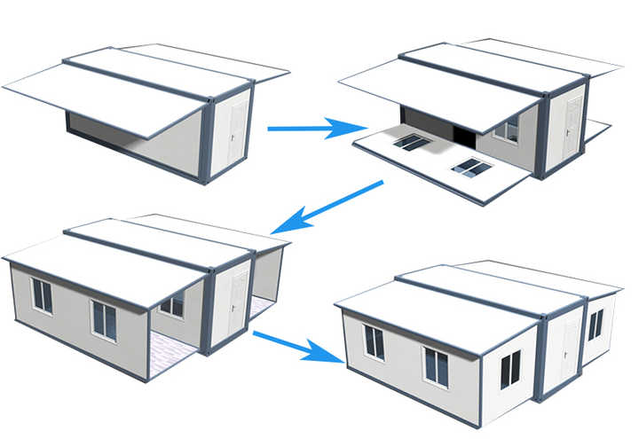 Large 40ft 20ft Luxury Expandable Container House America Prefab House ...