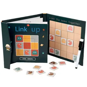 어린이 책 자기 링크 게임 영어 3d 미로 보드 퍼즐 조기 교육 운동 손 눈 능력 게임 장난감