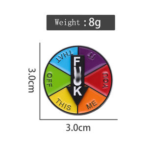 Preço de Fábrica: Distintivo de Metal Rotativo Engraçado em Forma de Arco-Íris com Esmalte Macio - Product Image 4