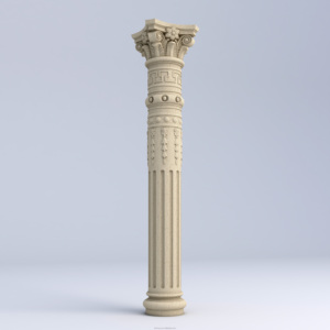 Molde de columna romana de hormigón, caja cilíndrica redonda, decoración de pared Exterior de edificio exterior, pilar de Casa de plástico, plantilla de cemento - Product Image 1