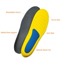 Semelles intérieures sport en velours PU Bestar, soutien du talon renforcé, antidérapantes, absorption des chocs, réduisibles en taille, inserts confortables pour la course à pied