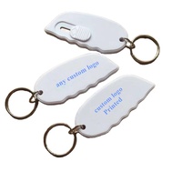 Couteau de poche rétractable portable multifonctionnel, coupe-boîte, ouvre-lettre, porte-clés