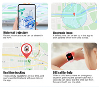 Montre connectée avec GPS, suivi en temps réel, prise en charge d'Android, WhatsApp, chat bidirectionnel, SOS, montre GPS pour enfants