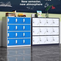 Casiers métalliques mobiles pour élèves de maternelle avec mot de passe, 12 portes, armoires de rangement magnétiques, serrures colorées interchangeables