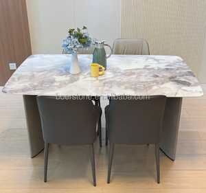 Dessus <span class=keywords><strong>de</strong></span> table en marbre naturel veiné léger <span class=keywords><strong>de</strong></span> luxe pour matériaux <span class=keywords><strong>de</strong></span> construction, décoration intérieure résidentielle commerciale - Product Image 6