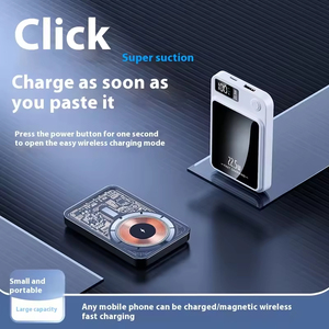 Banco de energía magnético para <span class=keywords><strong>iPhone</strong></span> <span class=keywords><strong>original</strong></span> de 10000mAh con carcasa transparente, pd22.5W con puerto tipo C y salida bidireccional. - Product Image 4