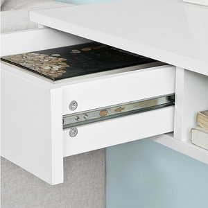 Wall Mounted <strong>Floating</strong> <strong>Desk</strong> in White - Product Image 3