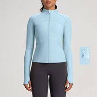 Vêtements de protection solaire d'été, veste de yoga respirante à col montant pour femmes, vêtements de sport de course à pied de protection solaire